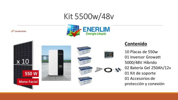 🌞🔋🏡 Kit Solar de uso diario 5500/48v🌞🔋🏡 