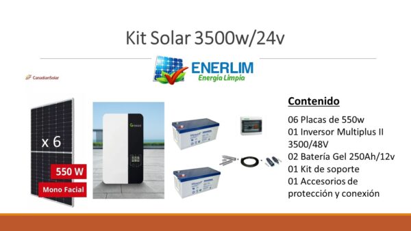 🌞🔋🏡 Kit Solar de uso diario 3500w/24v🌞🔋🏡 